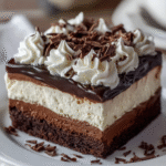 Chocolate Cream Layer Cake Squares