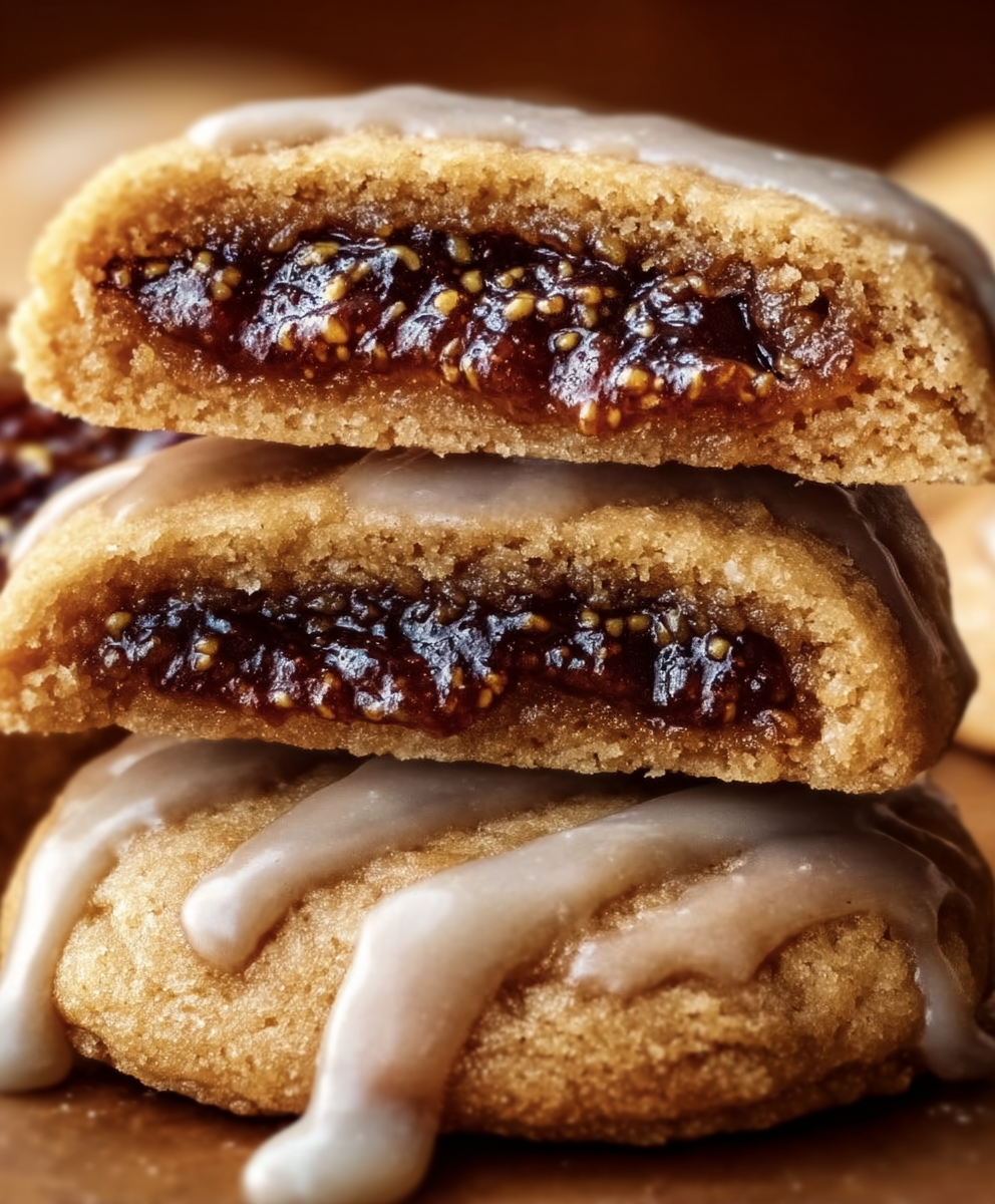 Glazed Fig-Filled Cookies