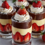 Strawberry Chocolate Custard Parfaits