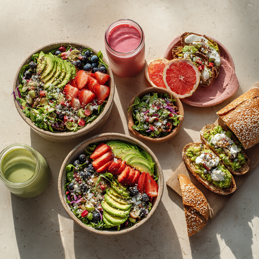 u6459314345 A bright refreshing overhead shot of fresh salad 92e6a71e 214c 4534 bd2b 3d645fc008da 1