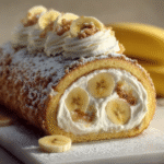 Banana Cream Swiss Roll