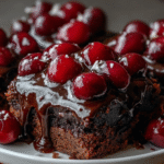 Black Forest Fudge Cake Squares