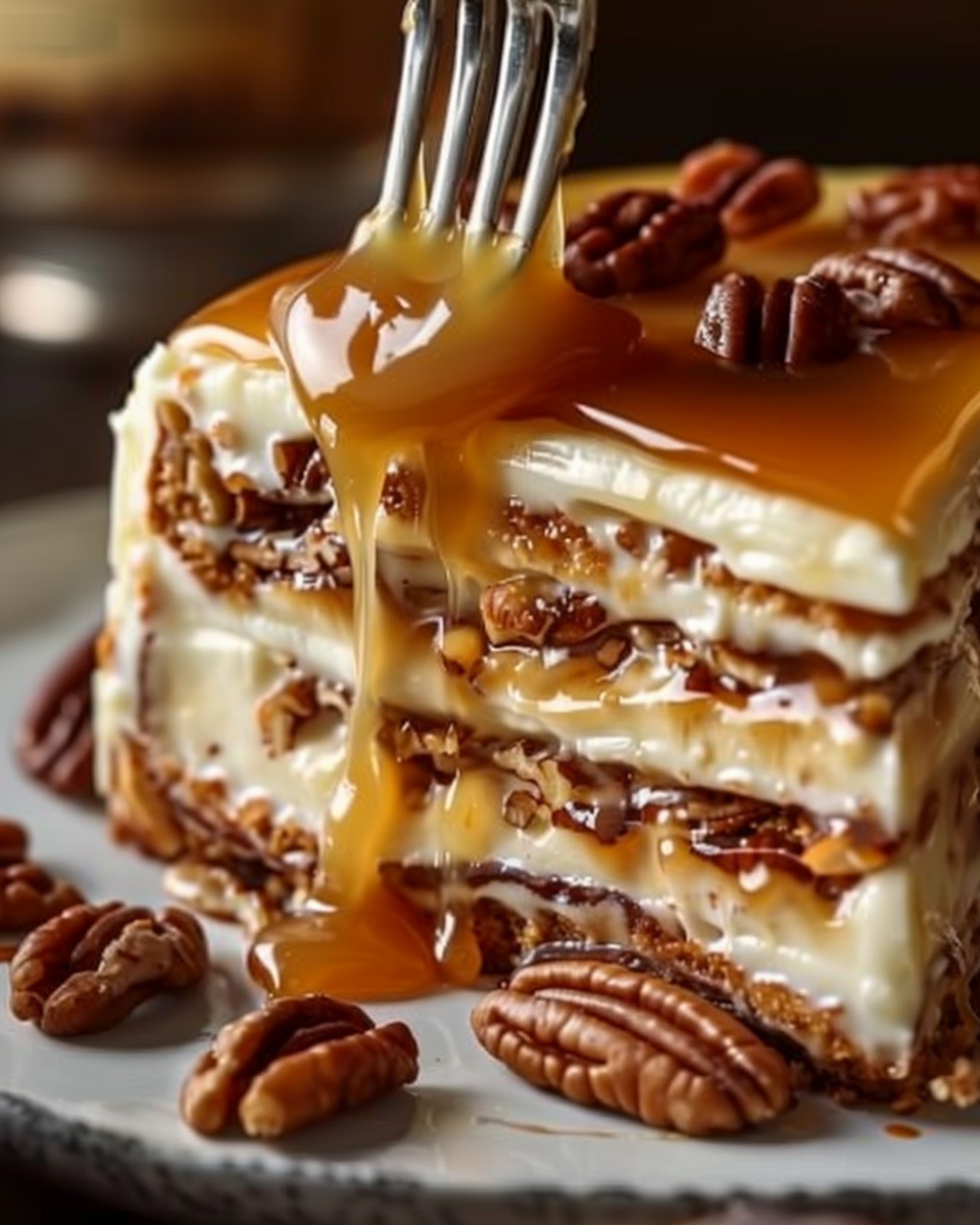 Caramel Pecan Icebox Cake