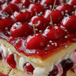 Cherry Vanilla Poke Cake