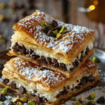 Chocolate Chip Cannoli Pastry Squares