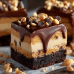 Chocolate Peanut Butter Cheesecake Bars