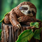 Chocolate Sloth Forest Cake