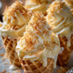 Coconut Cream Pie Cones