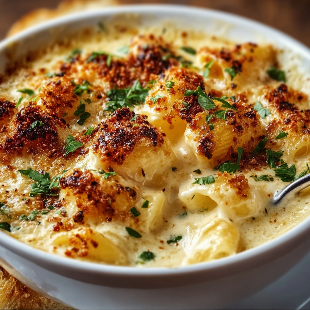 Creamy Baked Mac Cheese au Gratin