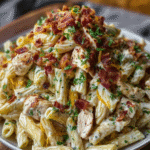 Creamy Chicken Bacon Ranch Pasta