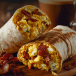 Crispy Bacon Breakfast Burrito
