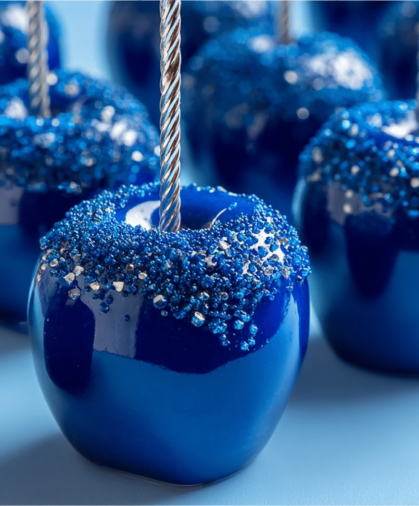 Electric Blue Candy Apples