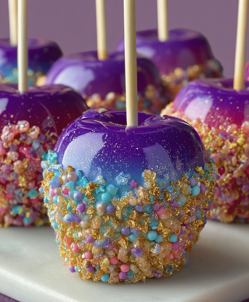 Galaxy Crunch Candy Apples