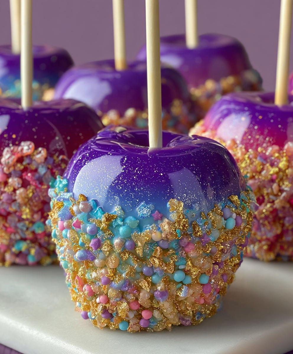 Galaxy Crunch Candy Apples