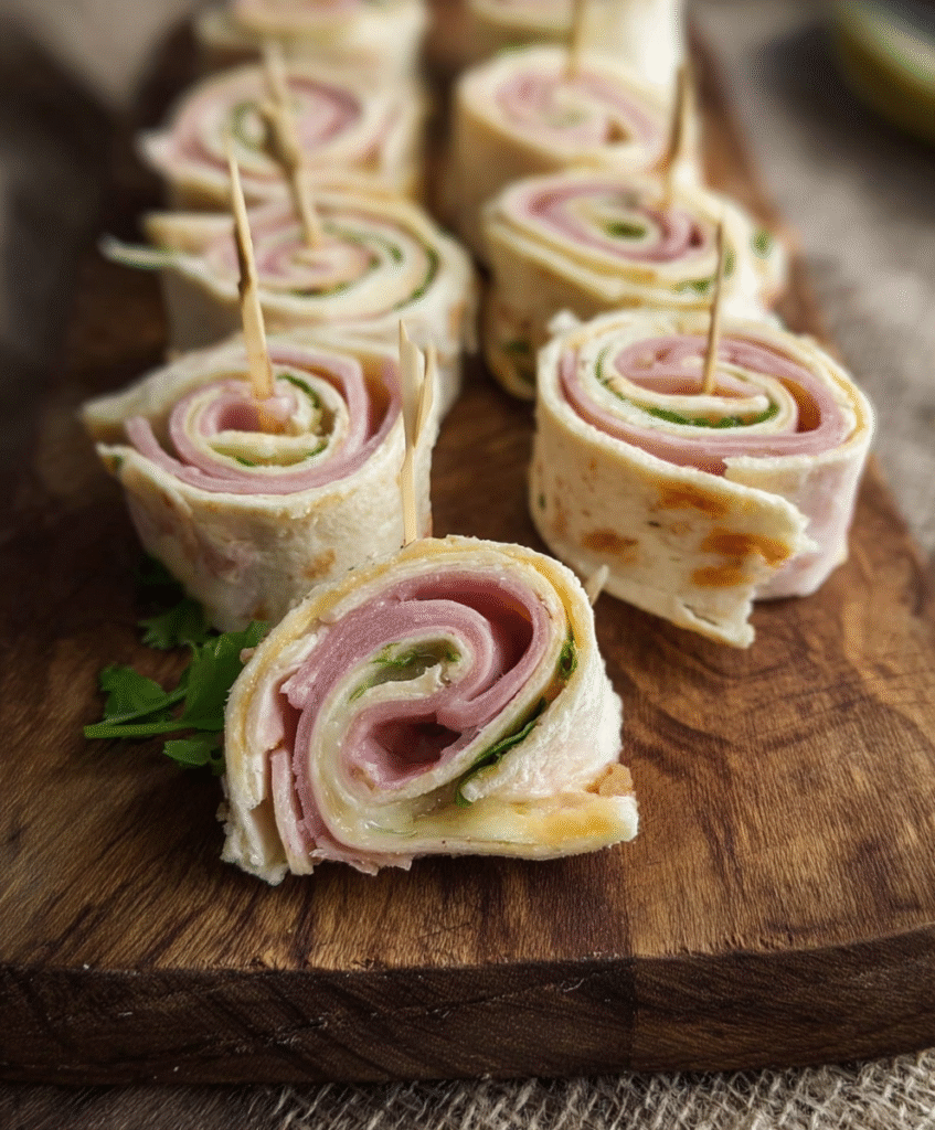 Ham & Cheese Wrap Pinwheels