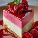 Luxurious Pink Velvet Raspberry Cheesecake