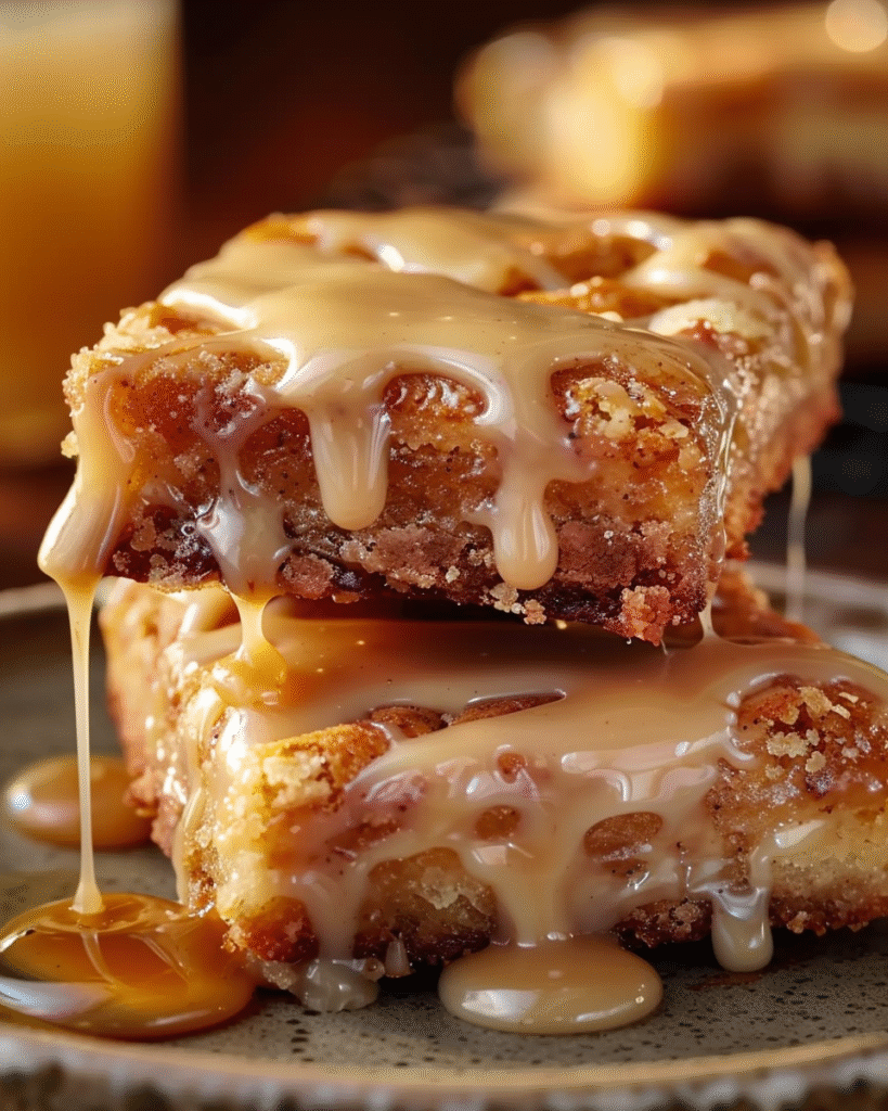 Maple Glazed Cinnamon Bars