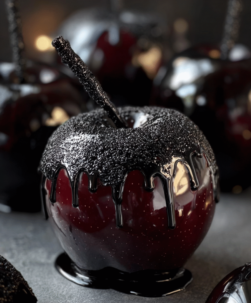Midnight Black Candy Apples