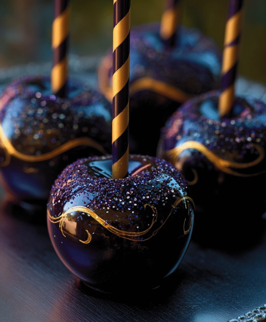 Midnight Glamour Candy Apples