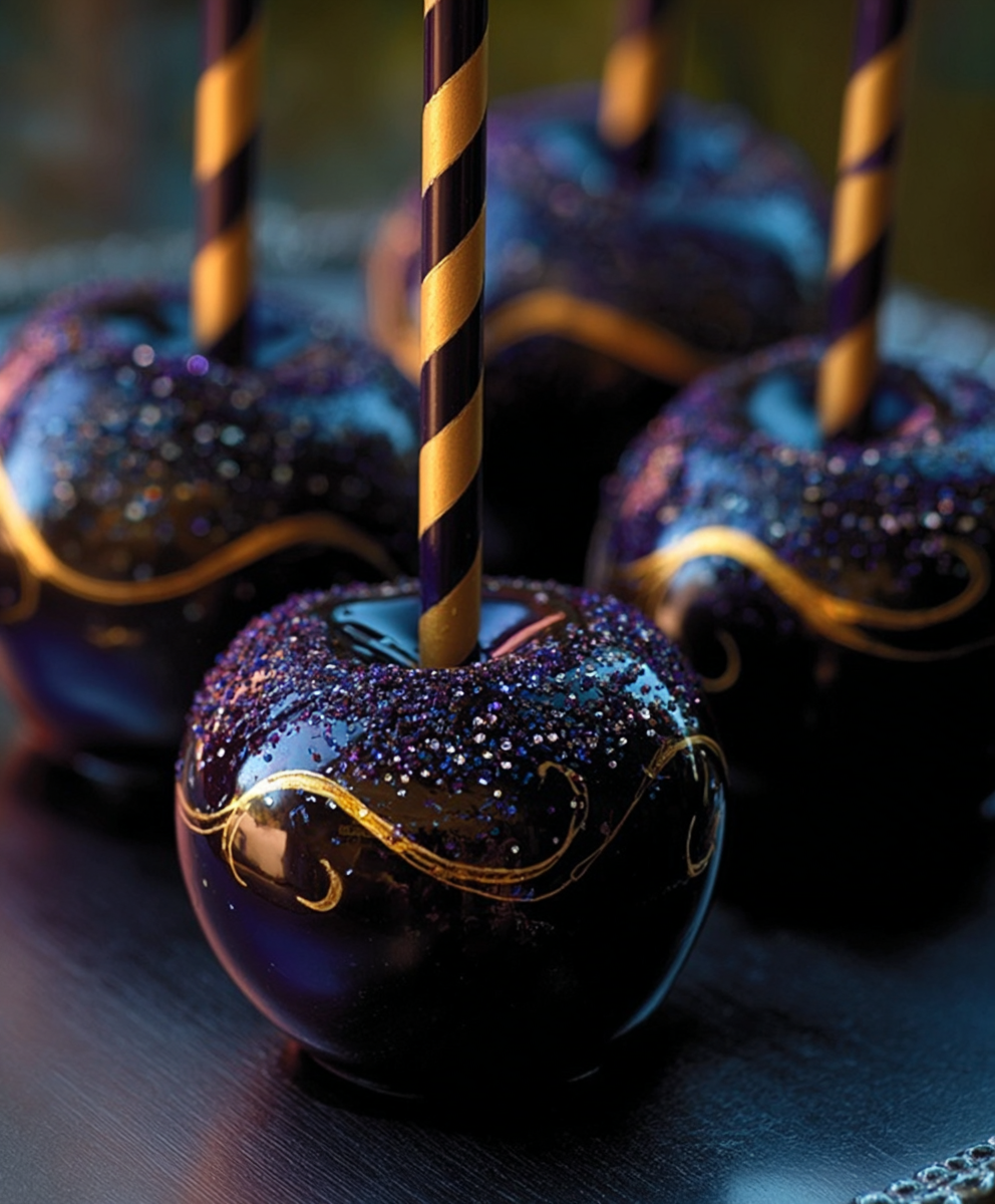 Midnight Glamour Candy Apples