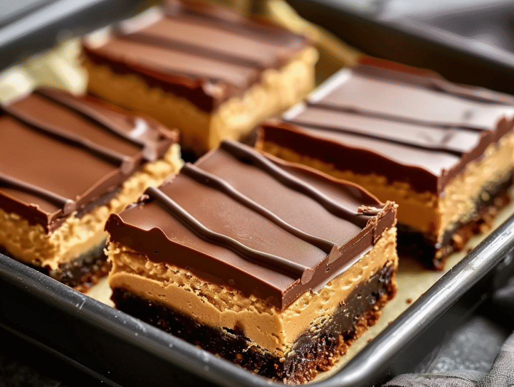 No-Bake Chocolate Peanut Butter Dream Bars