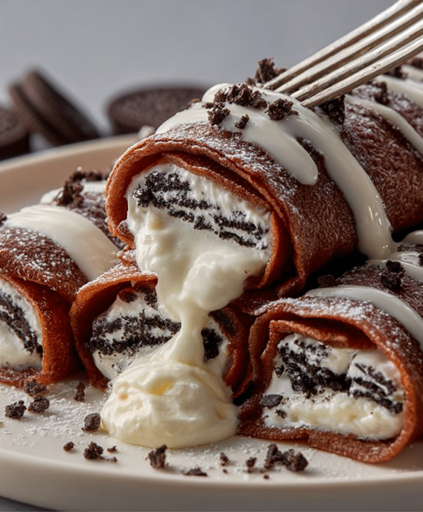 Oreo Cream Chocolate Roll-Ups