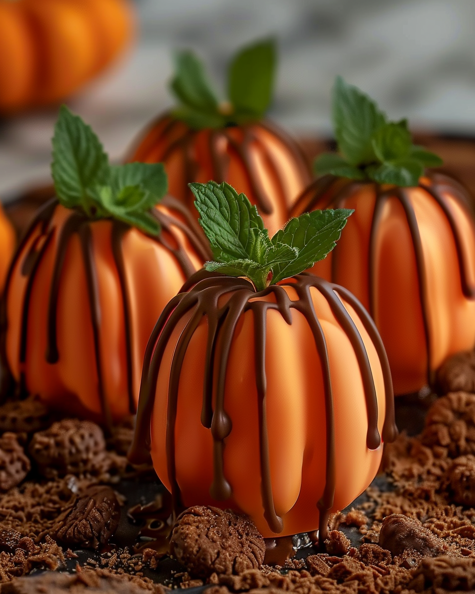 Pumpkin Chocolate-Covered Strawberries