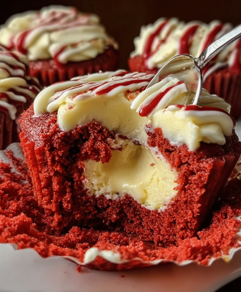 Red Velvet Cheesecake Cupcakes