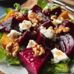 Roasted Beet Salad with Goat Cheese & Walnuts