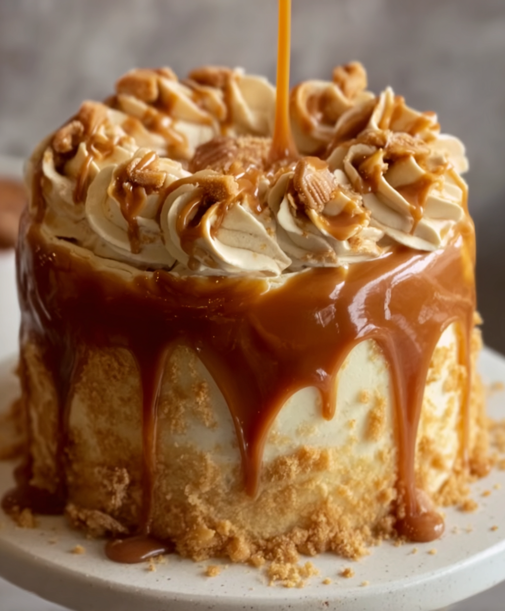 Salted Caramel Peanut Butter Cake