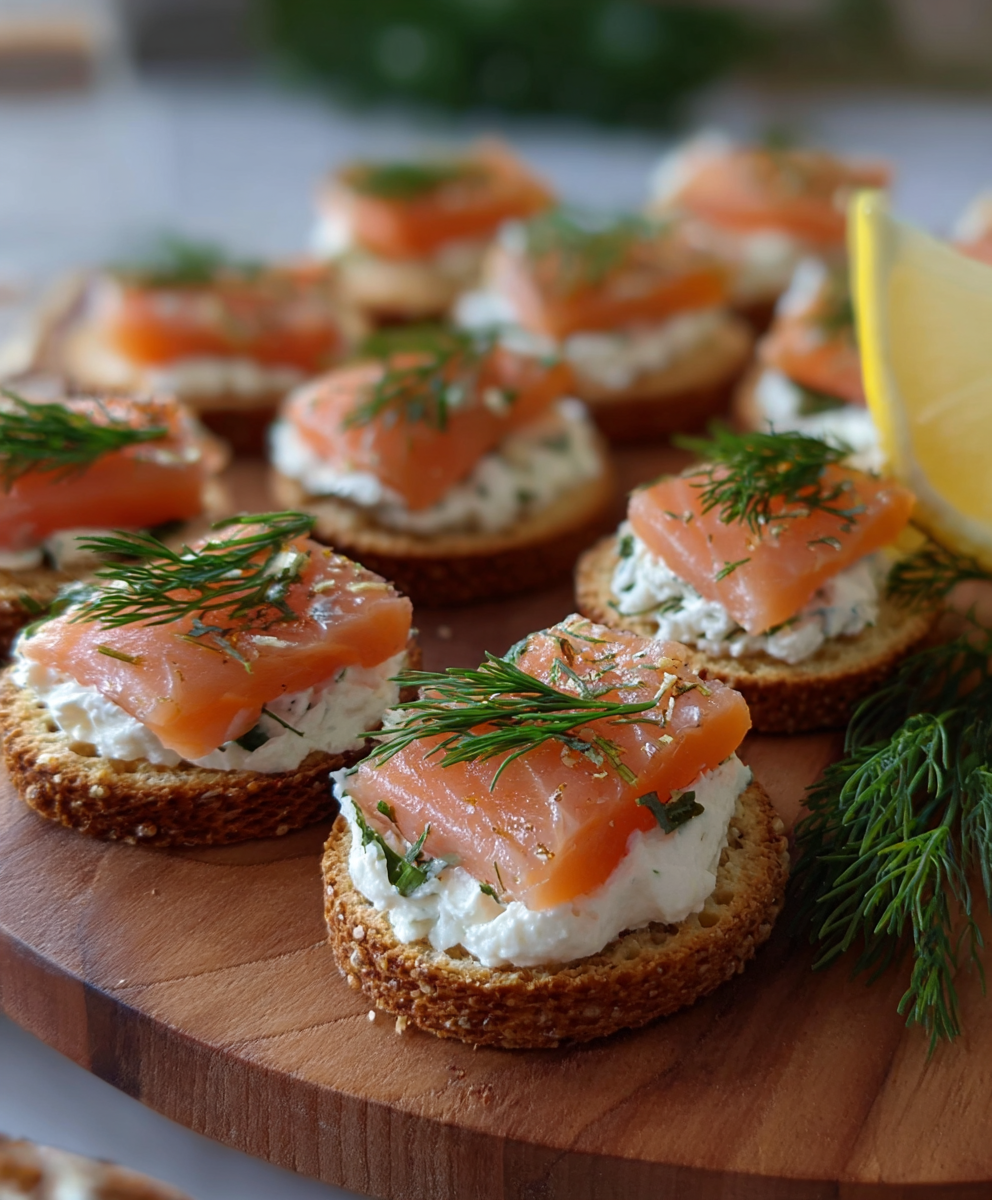 Smoked Salmon & Cream Cheese Canapés