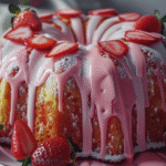 Strawberry Glazed Bundt Cake with Fresh Berries