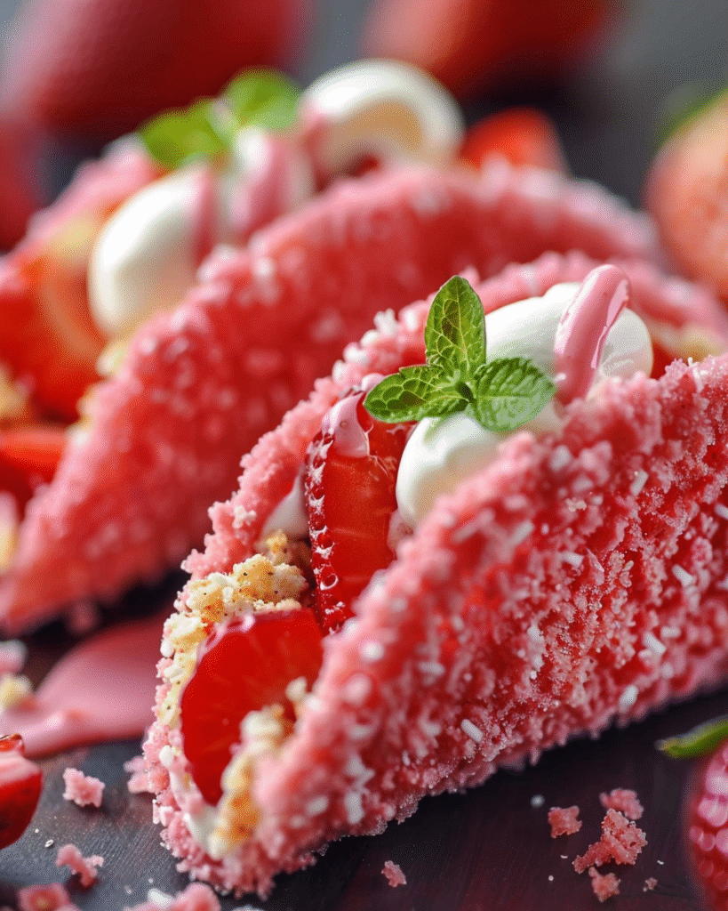 Strawberry Shortcake Dessert Tacos