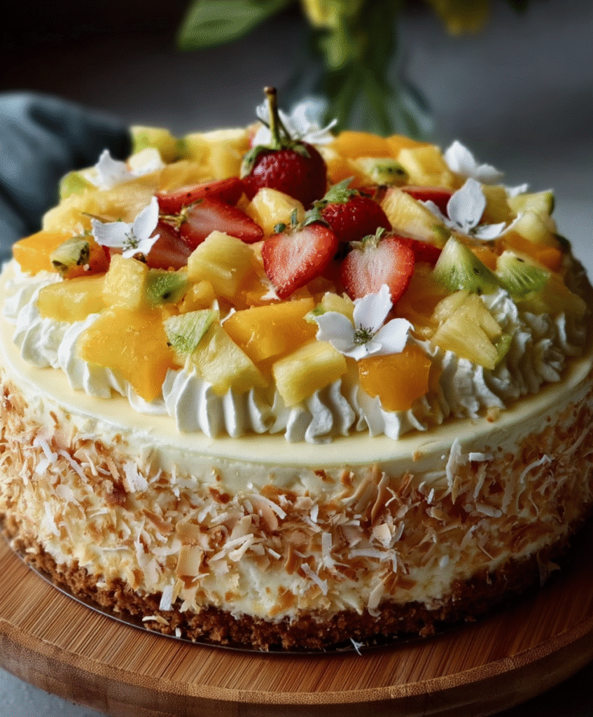 Tropical Coconut Cream Cheesecake