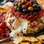 Antipasto Cheese Ball Wreath