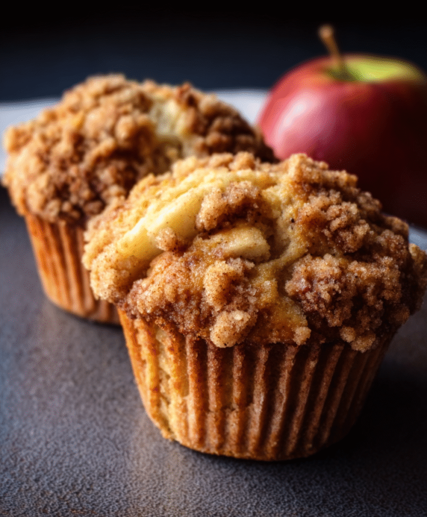 Apple Cinnamon Muffins with Crumb Topping