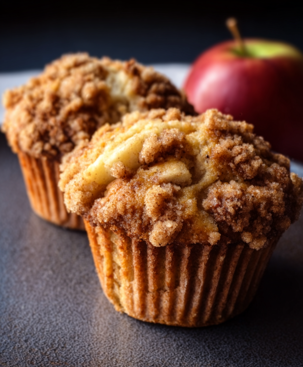 Apple Cinnamon Muffins with Crumb Topping