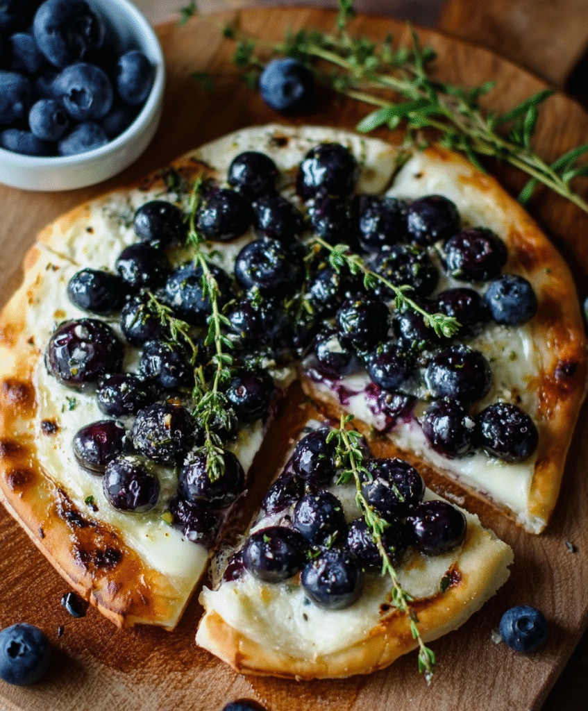 Blueberry Brie & Thyme Flatbread