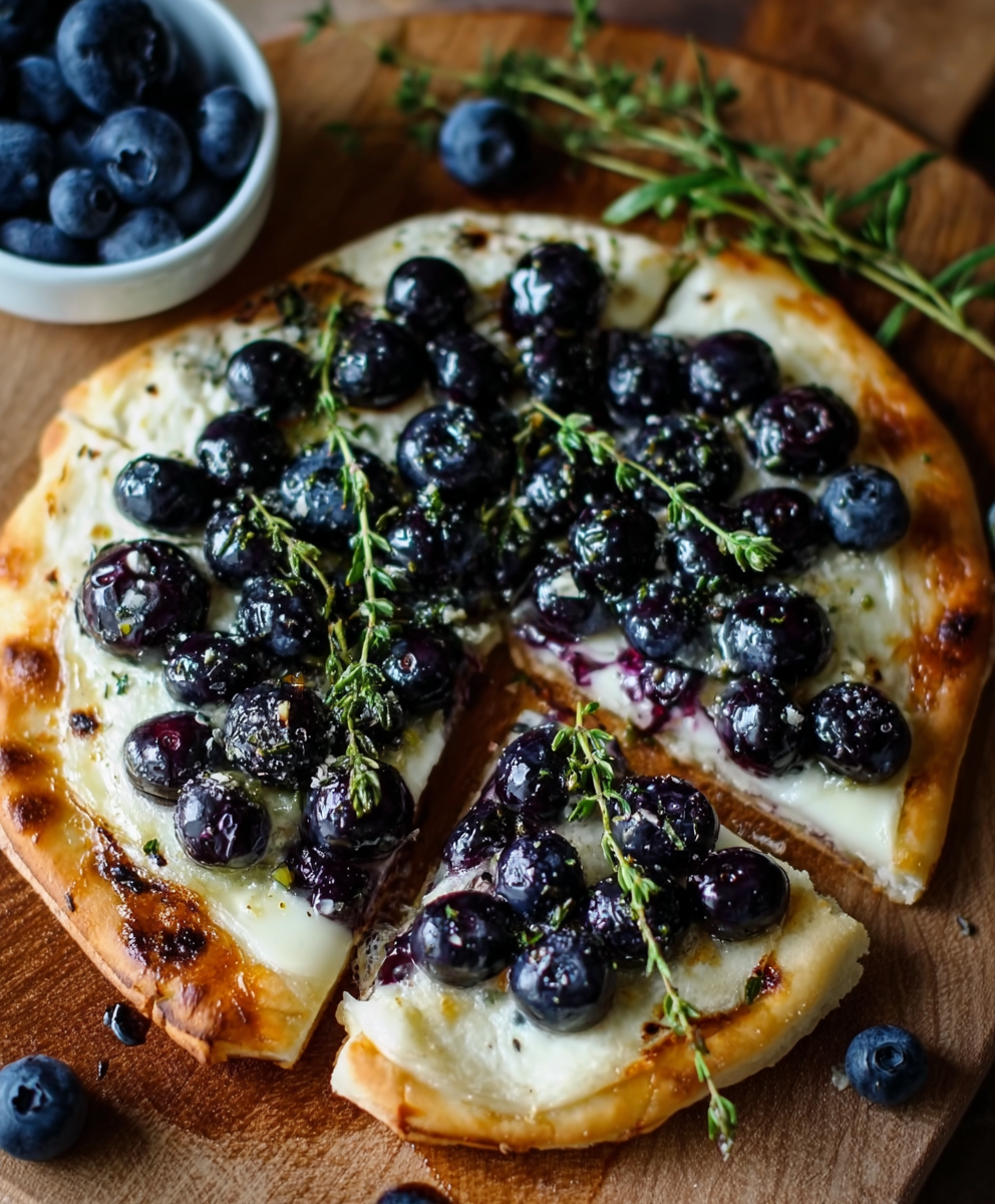 Blueberry Brie & Thyme Flatbread
