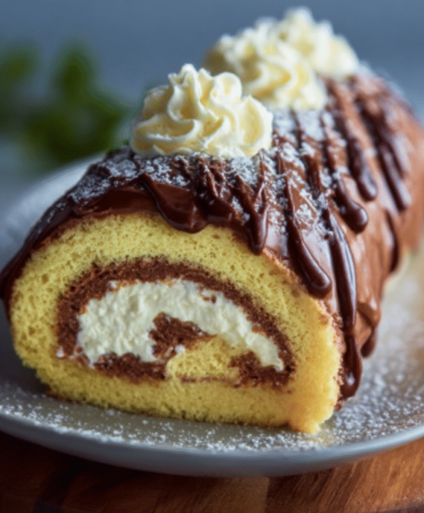 Boston Cream Cake Roll