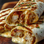 Cheesy Garlic Chicken Wraps