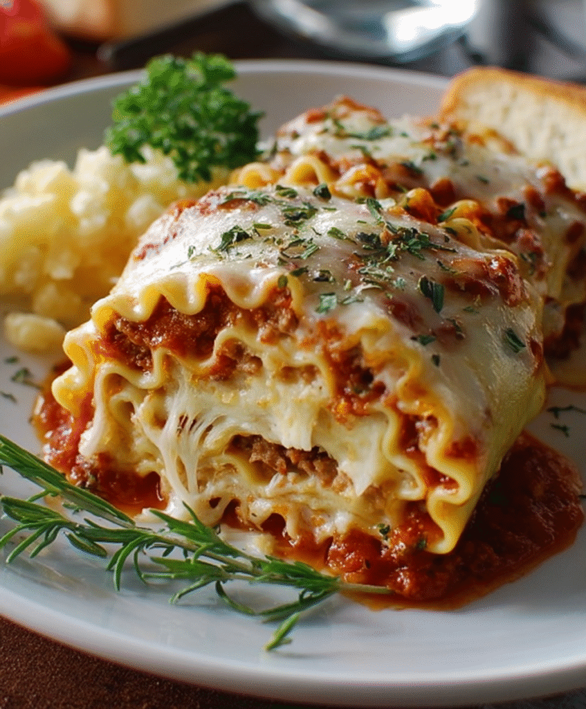 Cheesy Lasagna Roll-Ups
