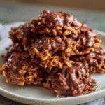 Chocolate Peanut Butter Crunch Noodle Clusters