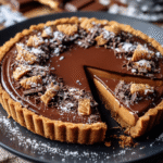 Christmas Chocolate Biscoff Tart