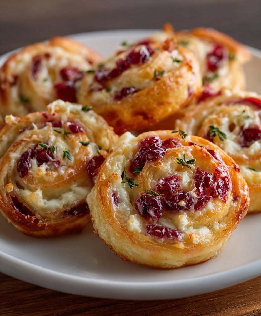 Cranberry Cream Cheese Pinwheels