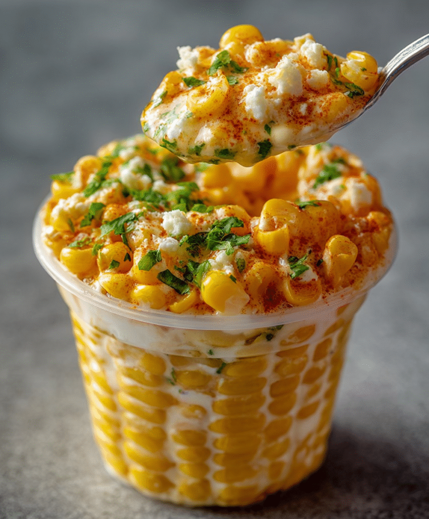 Creamy Mexican Street Corn in a Cup (Esquites)