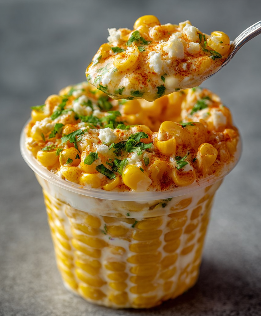 Creamy Mexican Street Corn in a Cup (Esquites)