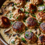 Creamy Swedish-Style Meatballs with Mushrooms