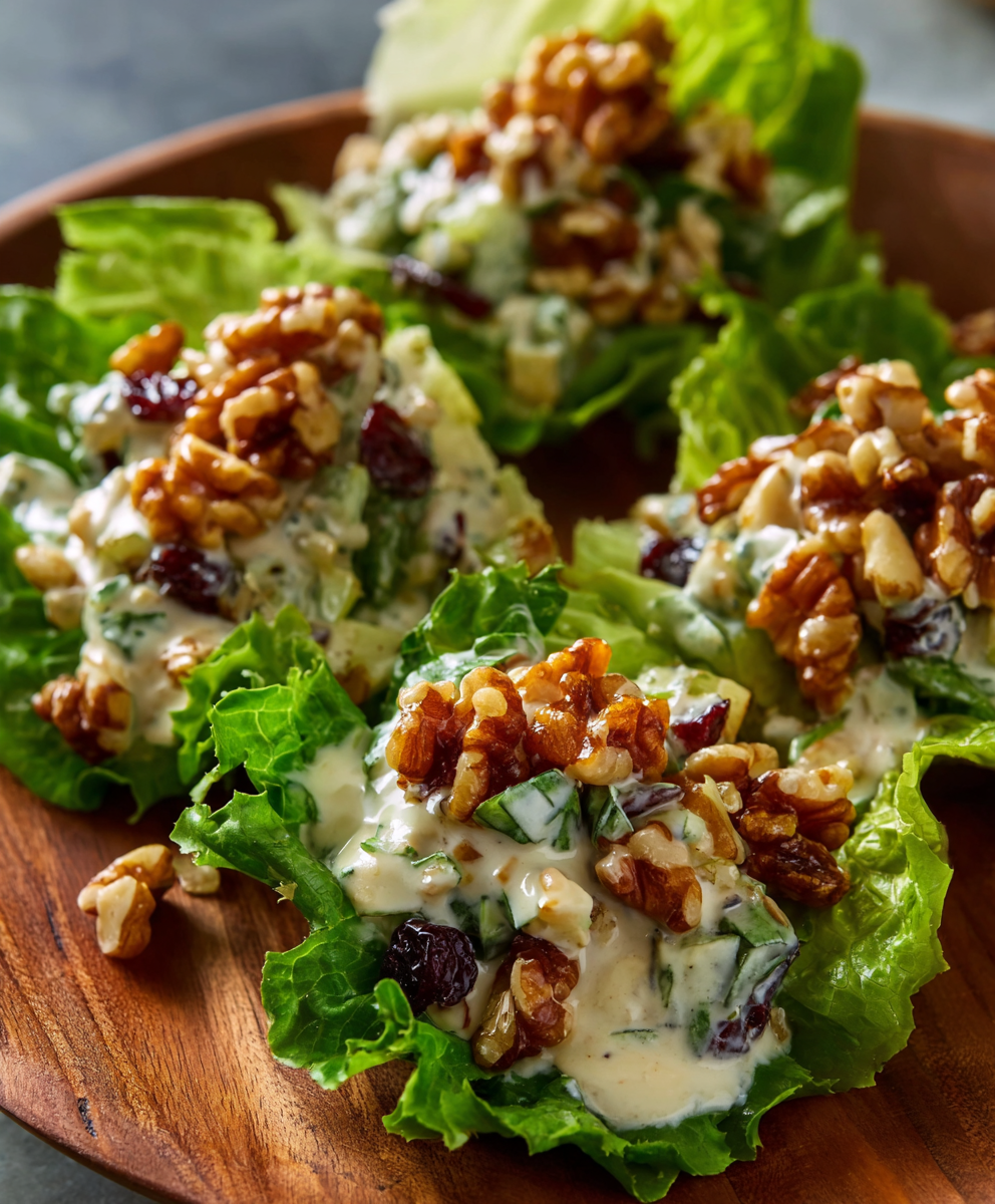 Creamy Waldorf Lettuce Cups