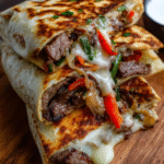 Crispy Philly Cheesesteak Grilled Wraps